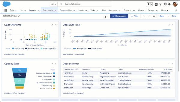 Salesforce 報(bào)表和儀表板